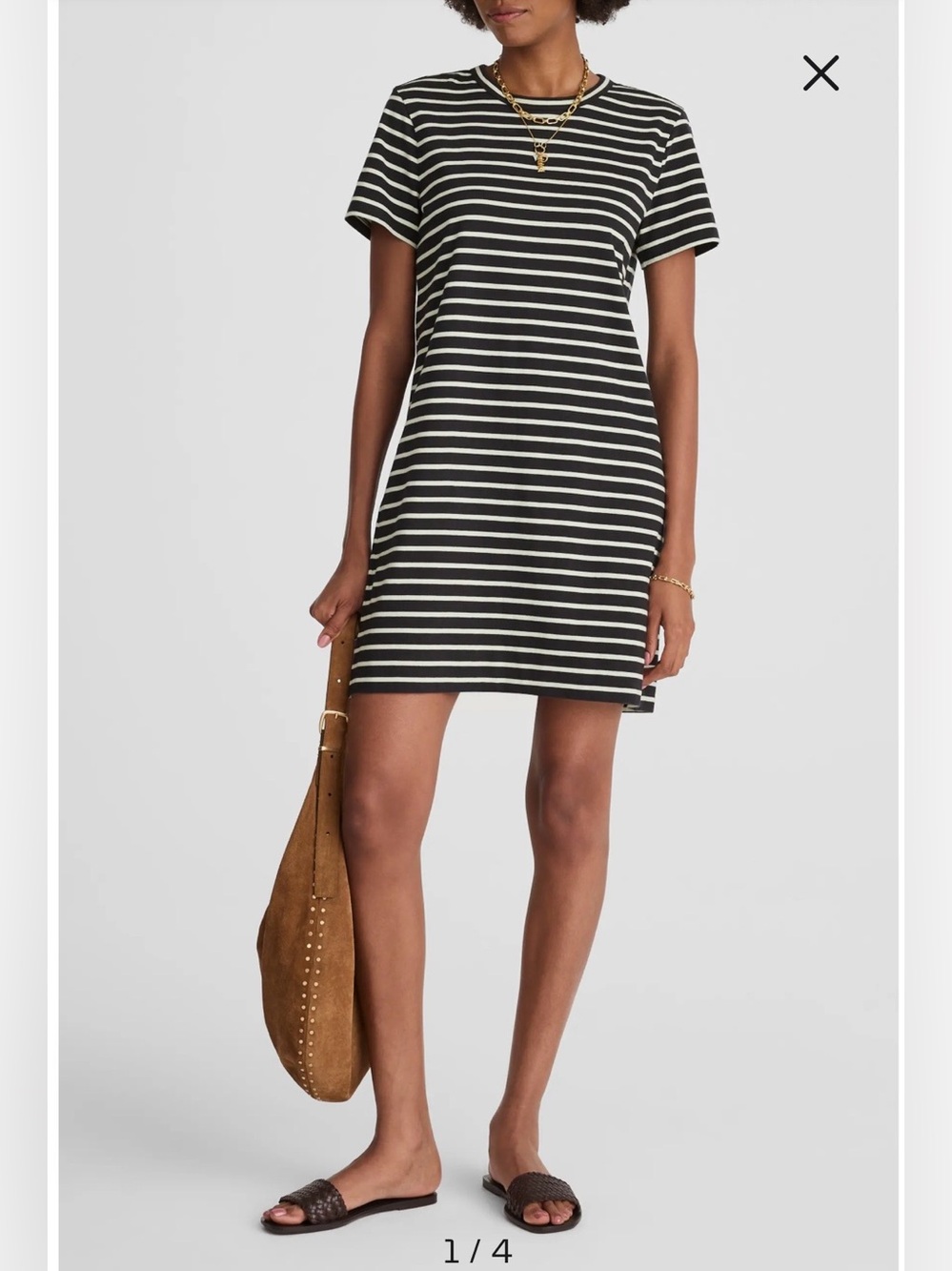 Madewell Stripe T-shirt Dress XS